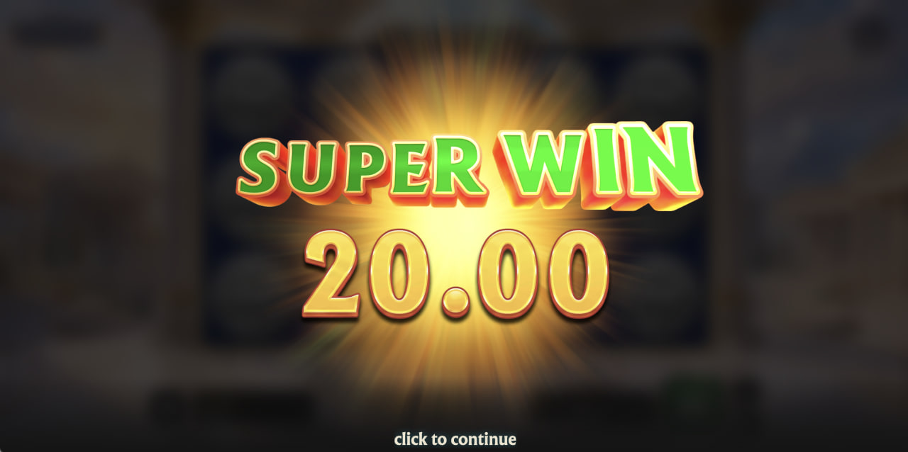 Екранът Super Win в слота Zeus Flip с гръцки храм